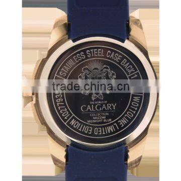 Calgary Watches Mazzini Midnight Blue Watch, Blue and Gold photo-5
