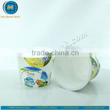 Color customized plastic yogurt cup with FSSC 22000 certified by GMP standard plant-OEM/ODM acceptable