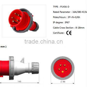 CEE plug 16A/380-415V~ for industrial use