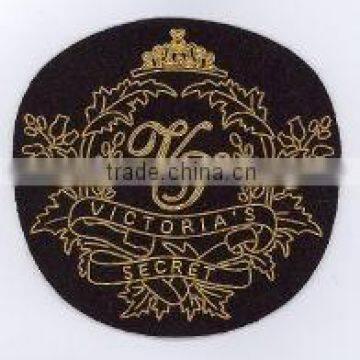 Hand embroidered bullion badges for sale