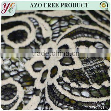 China supplier polyester nylon elastic cheap lace fabric for woman dress