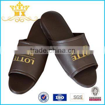 Wholesale Good Quality High-heel Open Toe Leather Slipper