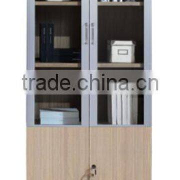 Simple design melamine hanging filing cabinet with glass doors