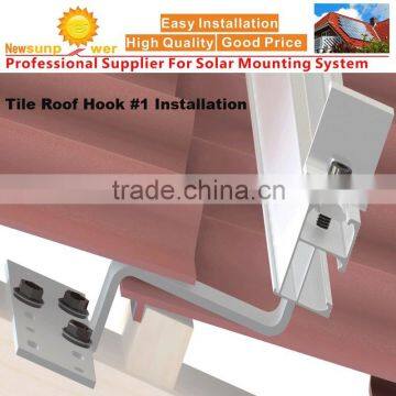 Solar panel racking Tile Roof Hook