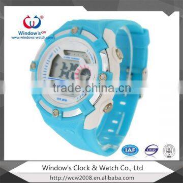 multifunction blue silicone watch adult digital sport watch