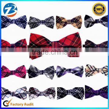 Fashion Cotton Plaid Mens Adjustable Bow Ties