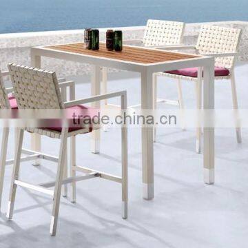 Bar Set with 4 chair in white color