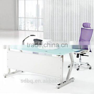 PT-D0504 Wholesale tempered glass office table stainless steel furniture