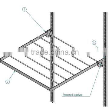Metal Material 600MM White Balcony Clothes Drying Rack