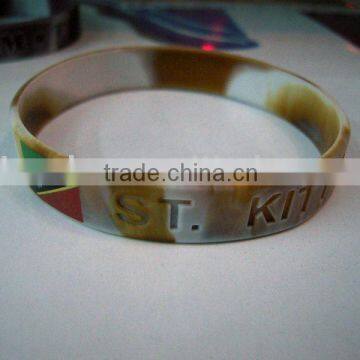 debossed glow silicone bracelet