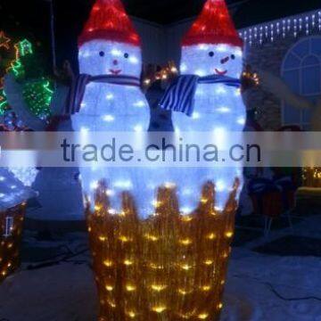 led outdoor crystal sculpture motif light