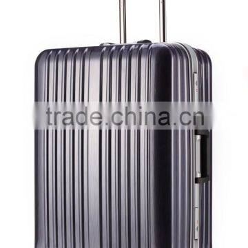 Decent Al luggage and shinny ABS+PC aluminum frame colourful trolley luggage