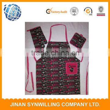 180gsm Poly Cotton Flirty Aprons Men's Apron With Adjust Neck Band Front Pockets Kitchen Apron photo-3