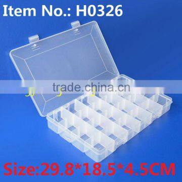 H0326 29.8*18.5*4.5Cm Multipurpose Plastic Box Fishing Tackle Box