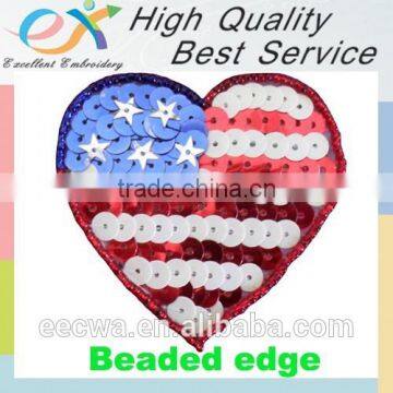 Trade Assurance Iron-on Embroidery Sequins Flower photo-2