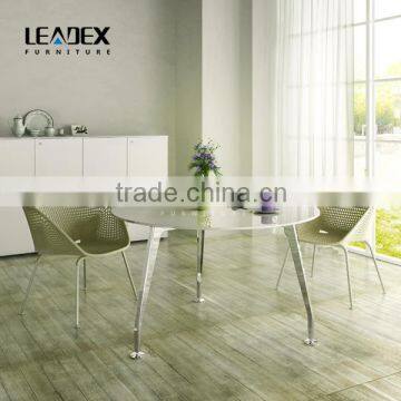 Factory Price Metal Base MDF Desktop Circular Office Desk photo-4