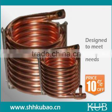 Pipe thread copper evaporator coil