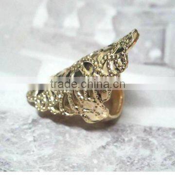 Punk Metal Carved Flower 3 Colors Retro Design Rings photo-5