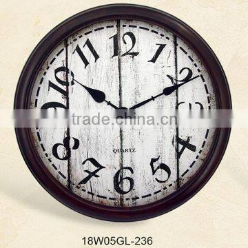 2016 shabby chi large diameter hand carved wooden clocks (18W05GL-236)