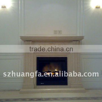 Natural white marble fireplace with good design