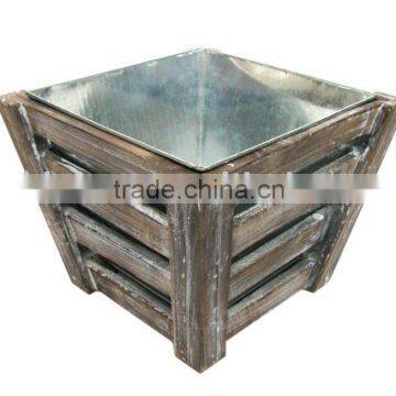 Square Wooden Flower Pot