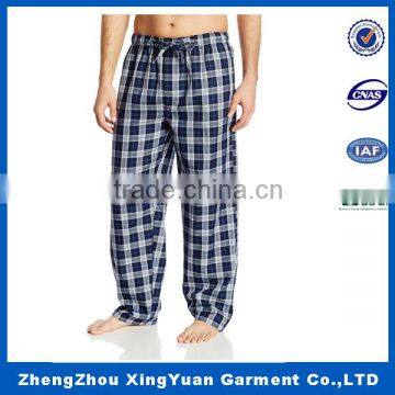 Custom Colour Mens 100% Cotton Flannel Lounge Pants Plaid