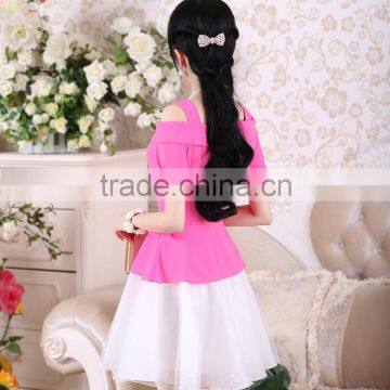 Mei Red Strapless Organza Chiffon Dress photo-2