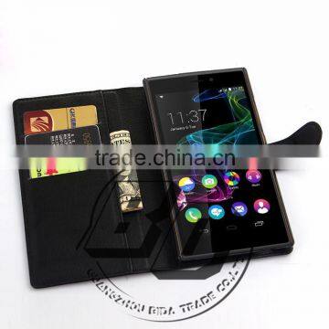 Wholesale Popular Magnetic Flip Leather Wallet Case With Card Slots For Wiko Ridge Fab 4G Leather Case Fast Delivery photo-3