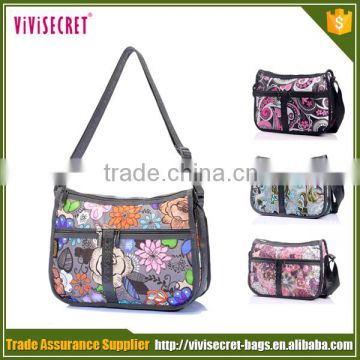 Fashion nylon bags oversized tote bag colorful flower handbags