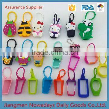 FDA cute silicone hand gel sanitizer holder