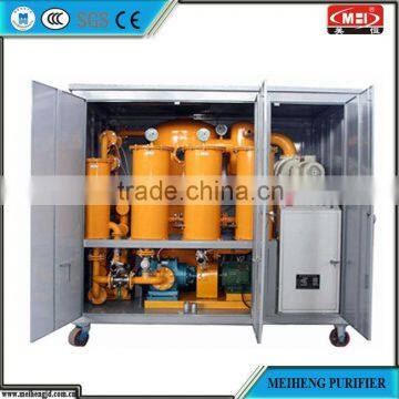 ZLA Double Stage Vacuum Oil purification Machine filtering the oils