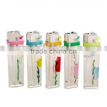 Flint lighter with flower