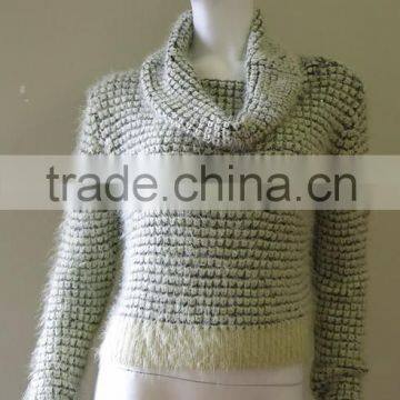 Women's knitted pullover in father yarnit