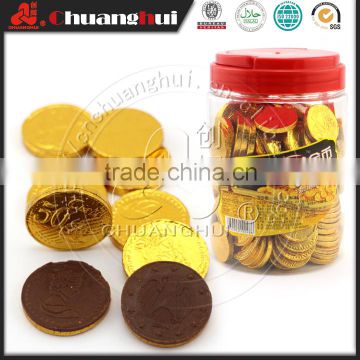 2.8cm Gold Coin Chocolate Coin Candy In jar