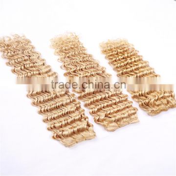 Xuchang Factory Price for Natural Blond Color White Curly Human Hair Extensions