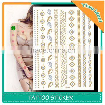 Waterproof Temporary Gold Foil Bracelet Arm Tattoo Sticker