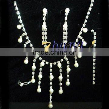 fashion design pearl wedding jewelry set