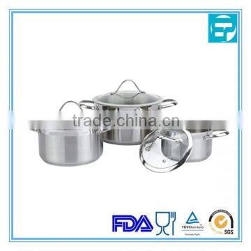 6pcs stainless steel saucepans sets