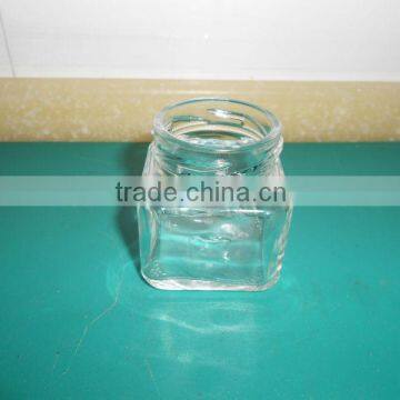 50ml square glass honey and jam jar