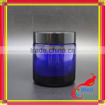 Blue Glass Cream Jar for Cosmetic Cream Jar Free Samples photo-5