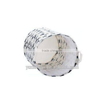 Round Canvas Sturdy Storage Bathroom Basket Hamper Tote Bag/ Storage Bin Organizer