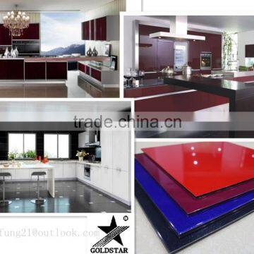 Alucobond modern kitchen design cabinet acp wall panels price list