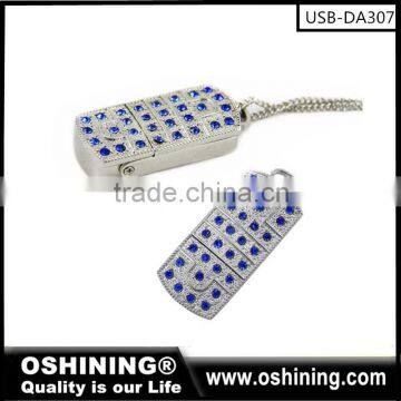 Top quality crystal jewelry usb flash drive for promotionals gift (USB-DA307)