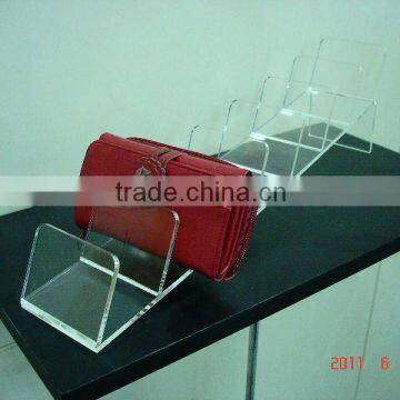 Acrylic clutch bag stand/ Acrylic purse holder