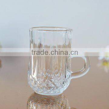 Glassware drink cup with handle for sale