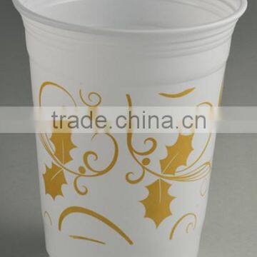 16oz(500ml) PS Disposable Plastic Party Cup Tatoo Printed Flowers C1696122 photo-1