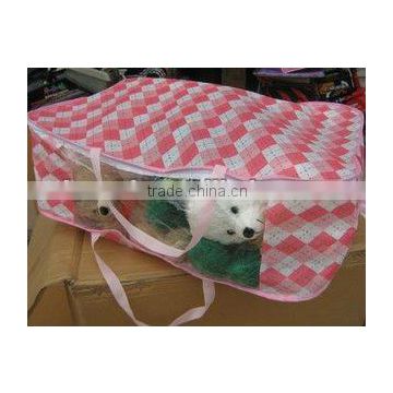 Hot selling printed no-woven fabric folding Blanket Bag with zipper