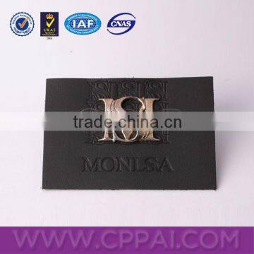 Durable embossing leather label leather patch for jeans