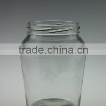 LARGE SHAPED EMPTY CHILLI SAUCE GLASS JAR SCREW CAP