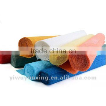 Decorative solid colored flower wrapping crepe paper roll